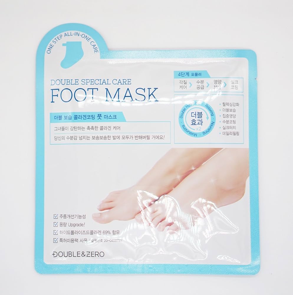 Double & Zero - Double Special Care Foot Mask, Увлажнение, Kbeauty, Корейская косметика, образец