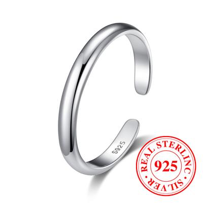 S925 стерлингового серебра простое кольцо для пальца ноги регулируемое отверстие кольцо для летнего пляжного отдыха ювелирные изделия для женщин и девочек