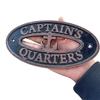 Captain Quarters Brass Sign Nautical Plaque Copper Brass Wall Decoration Plaque