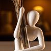 Абстрактная Человеческая Скульптура 3D Печатный Современный Держатель-Ваза в Виде Пробирки для Свежих Сушеных Цветов Минималистичная Настольная Фигурка для Дома Полки Стола Гостиной