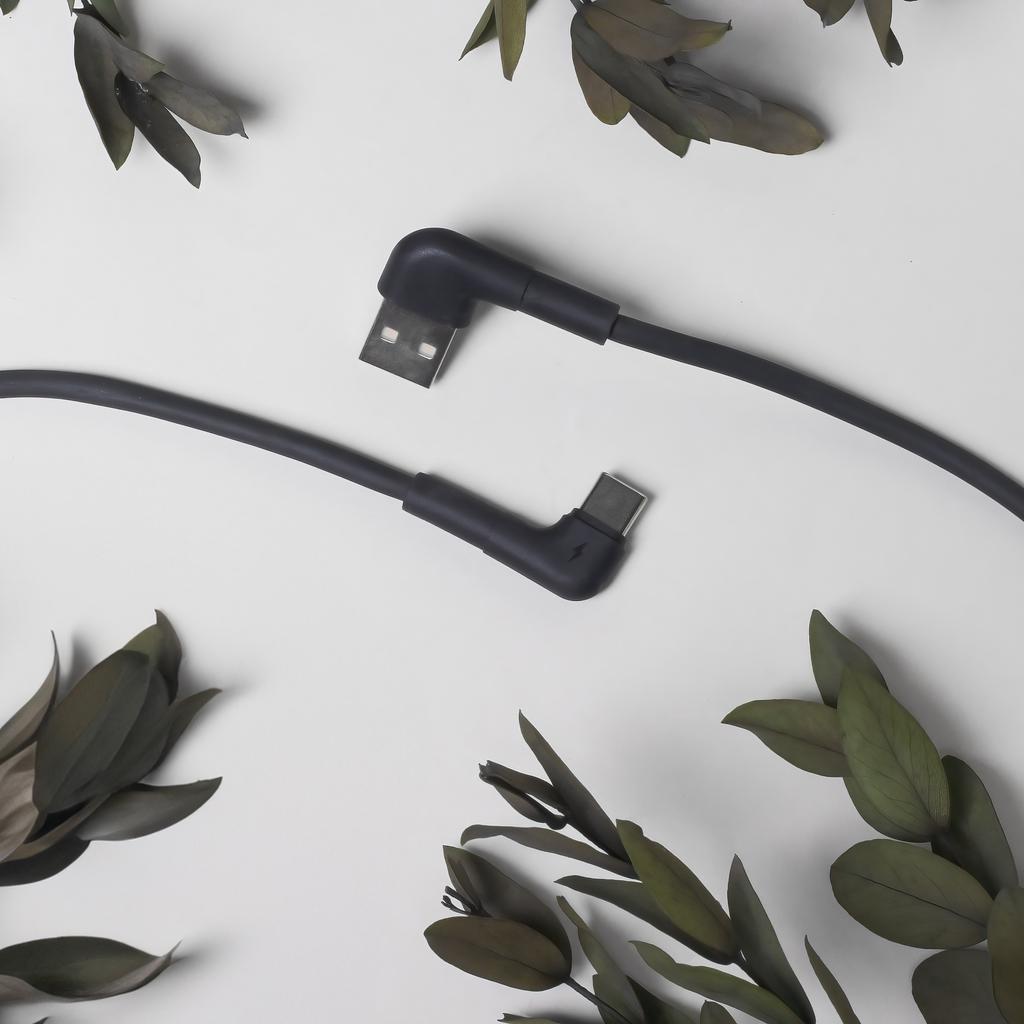 Maxlife Kabel Kątowy Mxuc-09 Usb - Usb-C 2,0 M 3A Czarny