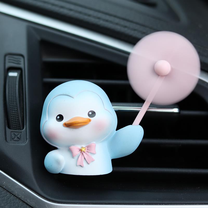 Car Air Freshener Clips Cute Animal Rotating Windmill Perfume Diffuser Air Conditioner Vent Decorations Car Interior Accessories