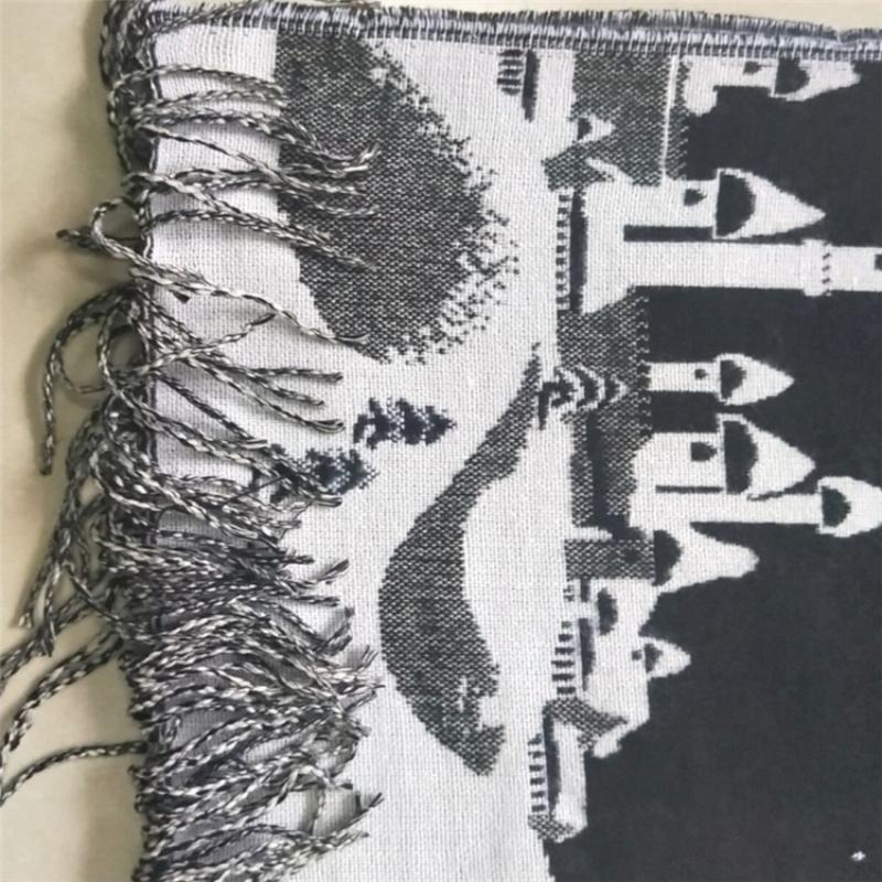 Fashion Snowflake Deer Scarf, Enlarged Size Fringed Imitation Cashmere Scarf, Dual-purpose Women's Scarf
