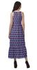 Moomaya Rayon Halter Neck Sleeveless Front Slit Holiday Dress Women Printed