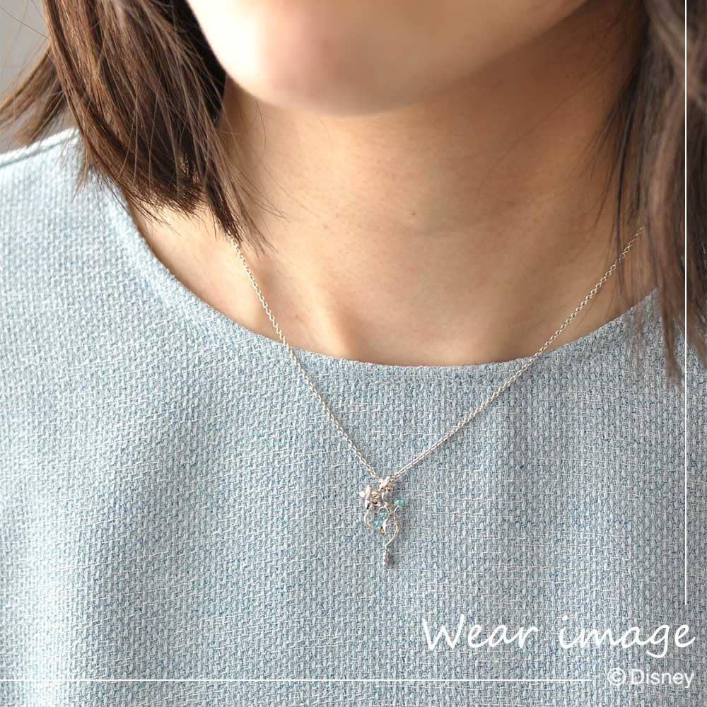 Серебряное ожерелье с подвеской Disney Princess Jasmine и кубическим цирконием [Disney] (VPCDS20123)