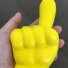 Шарик на антенну автомобиля с жестом руки, Топпер на антенну автомобиля, Желтое украшение на антенну автомобиля с жестом руки,