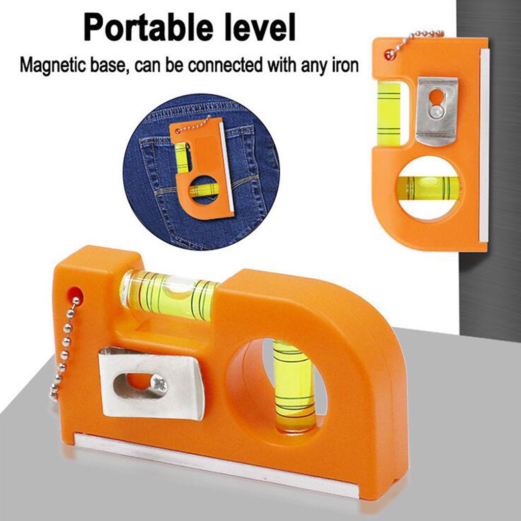 Portable Magnetic Small Pocket Level Tool with Two Bubble Spirit Leveler