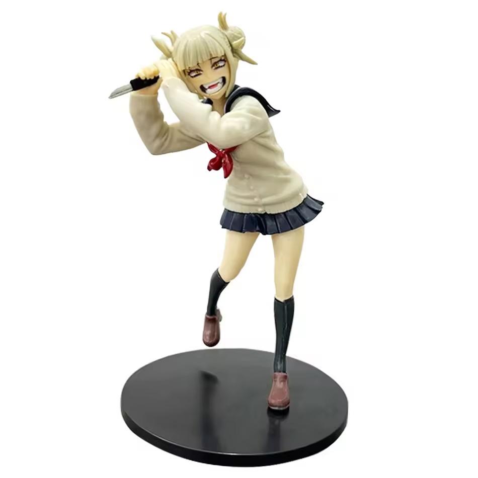 17cm Anime My Hero Academia Anime Figure Toga Himiko Cute Uniform Action Figures PVC Model Toy Adult Collection Statue Fans Gift