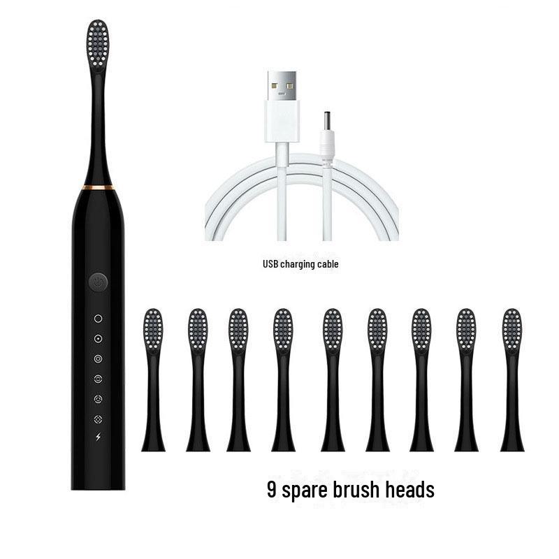 Универсальная перезаряжаемая звуковая зубная щетка для взрослых и детей — мягкая щетина, полностью автоматическая, трансграничный дизайн