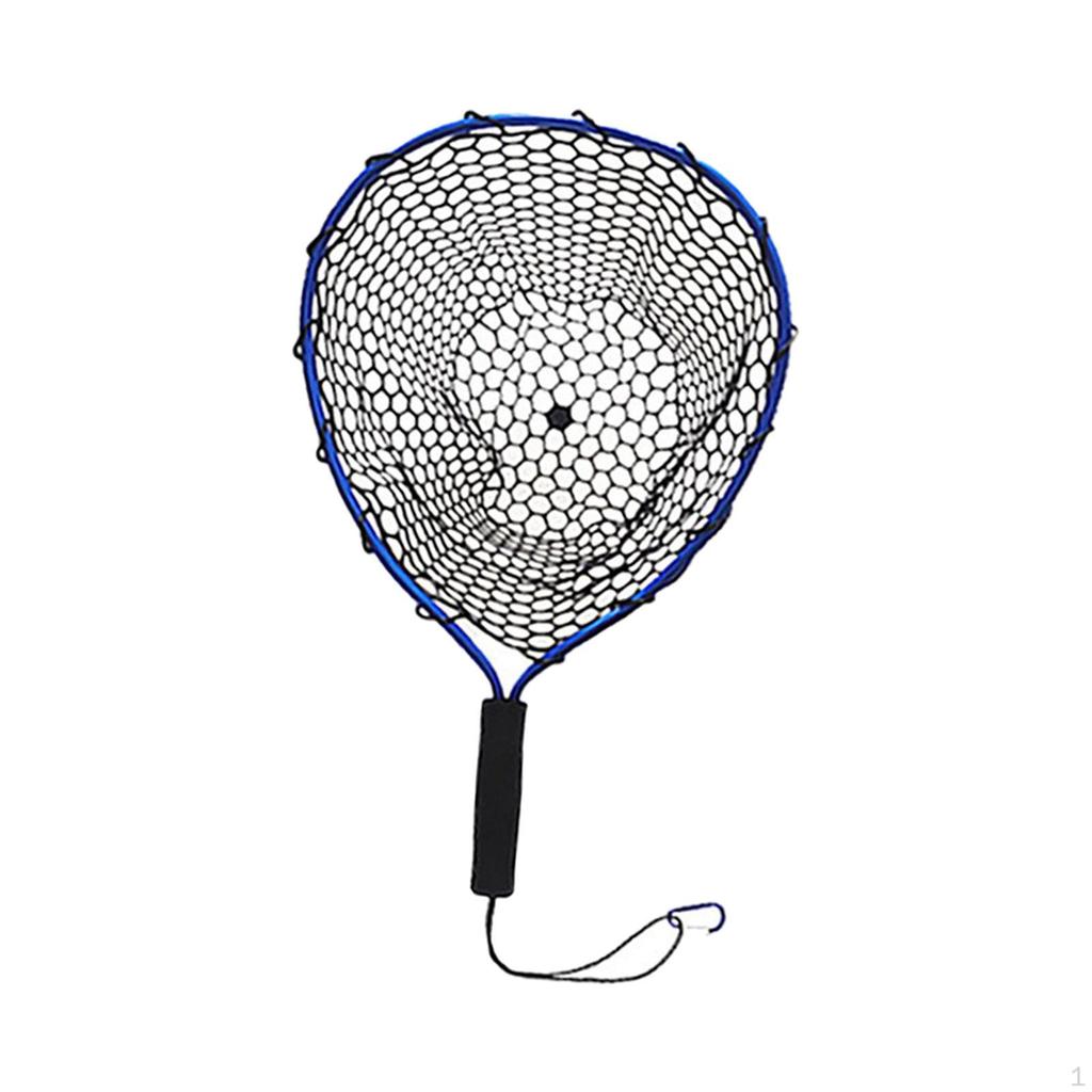Fishing Landing Net Mesh Silicone Wading for Kayak Freshwater Saltwater