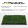 Artificial Grass Dog Pee Pads with Tray Anti-Splash Dog Potty Pan Fake Grass Turf Pet Toilet for Puppy Indoor Outdoor Potty Training