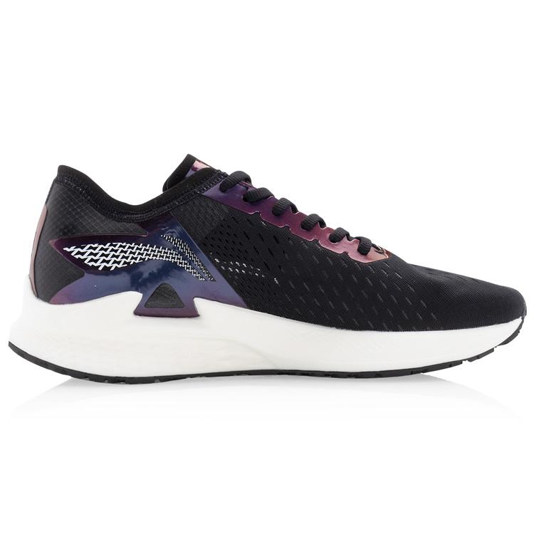 Li Ning Chasing The Wind Поддержка Низкие Беговые Кроссовки Женские Черно-Фиолетовые ARMQ004-1