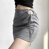 Мини-юбка на шнурке для женщин Y2k Одежда облегающая Falda серая плиссированная тонкая юбка