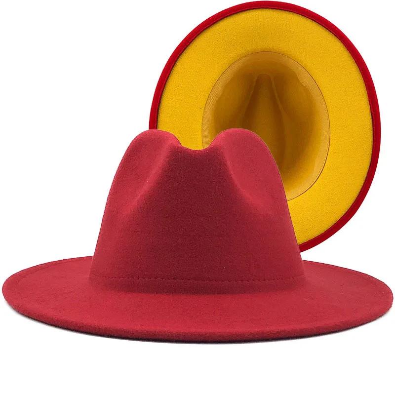 2025 Шерстяная фетровая шляпа-федора с широкими полями Джазовая party-шляпа для женщин и мужчин Осенне-зимняя мода