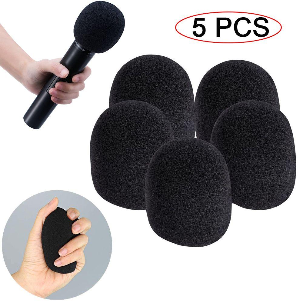 5 Pcs Washable Mic Cap Thicken Microphone Foam Cover Protective Sponge