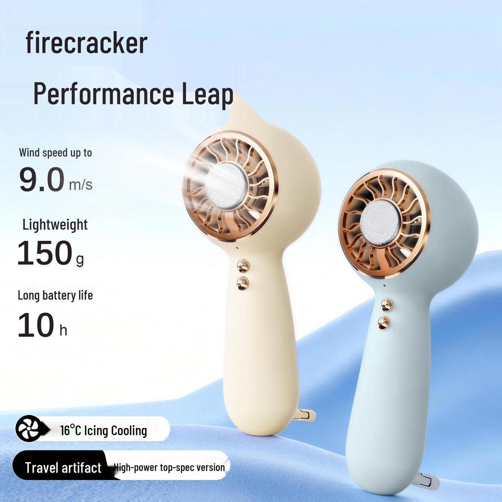 2026 Portable Mini Desktop Fan with Ice Pack and Long Battery Life – Silent Handheld for Outdoor Use