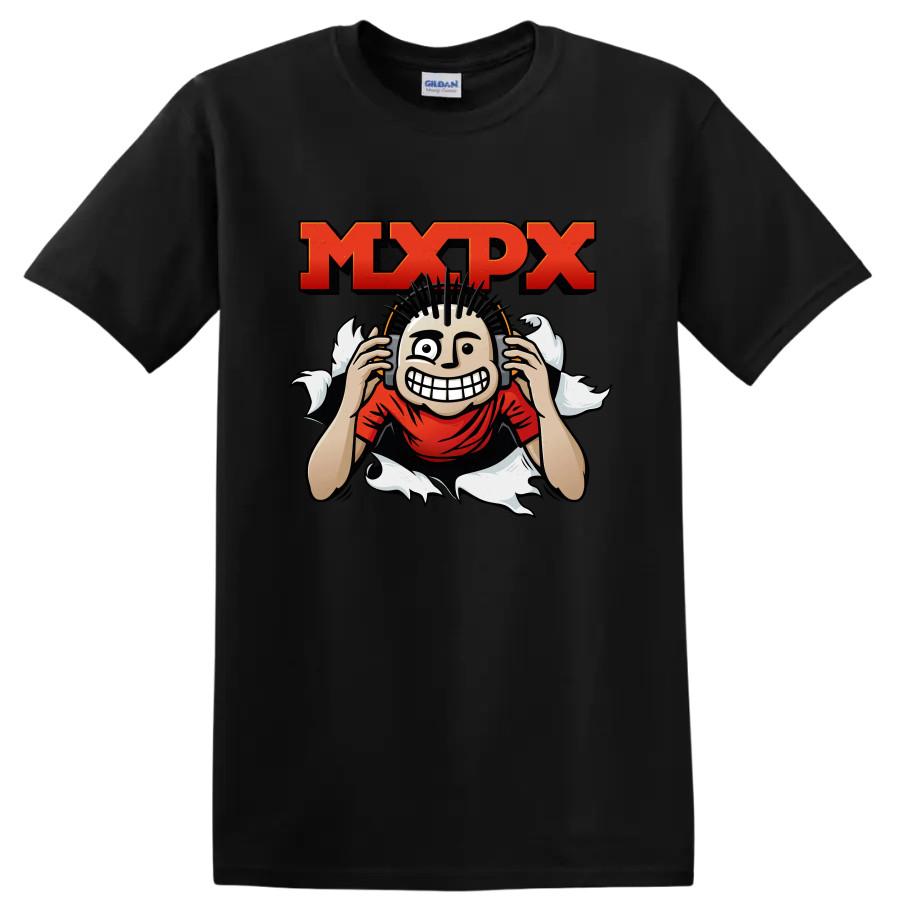 MXPX Punk Rock Band Mohawk Skull T Shirt Graphic Music Festival Tee Top Gift