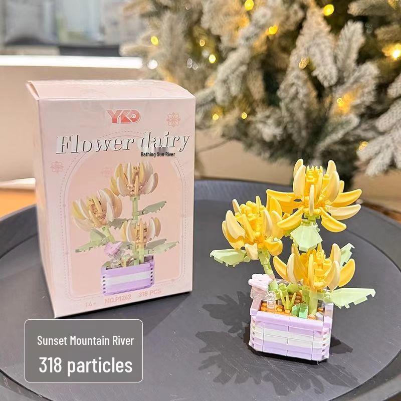 Подарок ко Дню учителя: Совместимые кубики Lego Букет и Суккуленты Игрушки