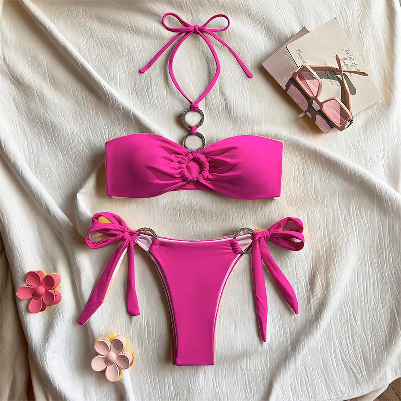 Women's split swimsuit European and American sexy bikini new split swimsuit for women, triangle bikini
