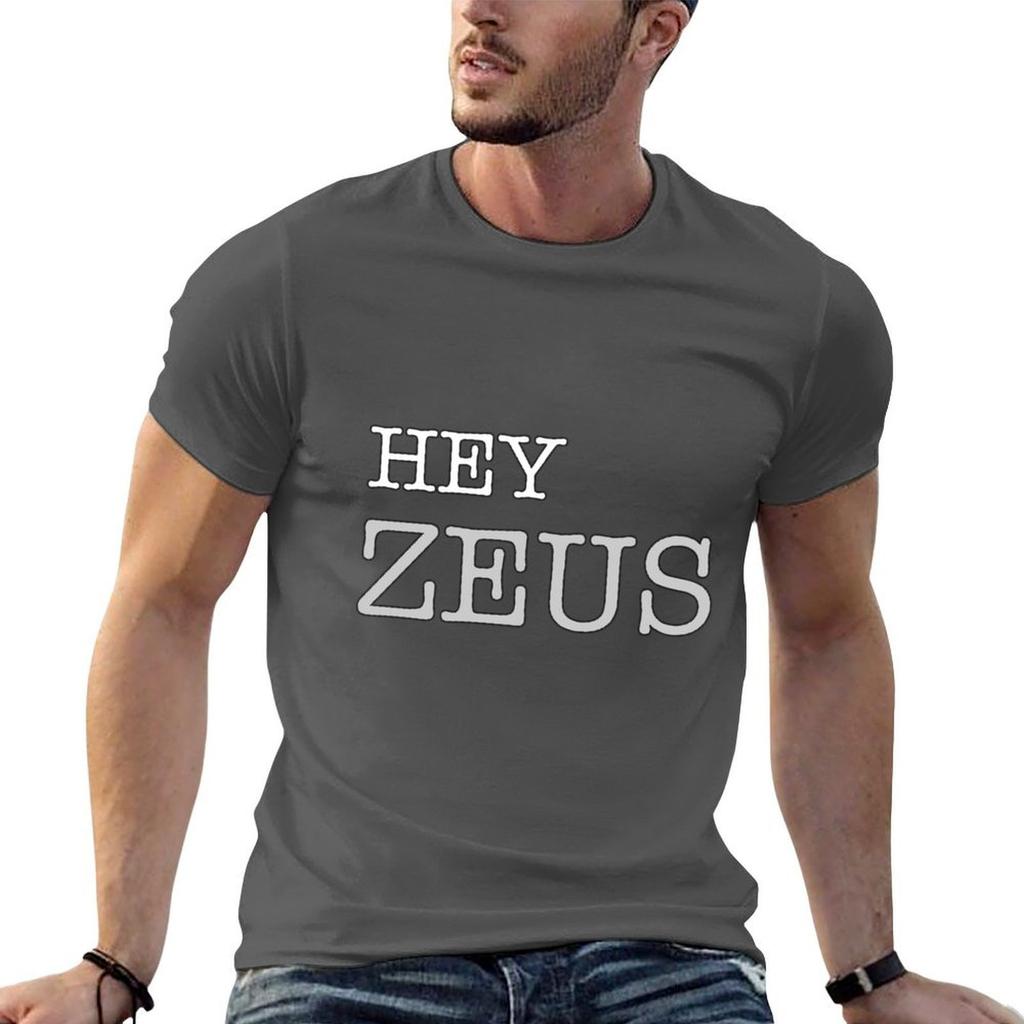 Hey Zeus Tshirt Relaxed Casual Short Sleeve Tee