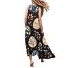 Women's Summer Casual Fashion Easter Printed Sleeveless Round Neck Pocket Dress