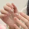 Relief Shell Butterfly Nail Art Sticker Flowing Overflowing Colorful Aurora Glazed Rose Nails High-end Three-dimensional