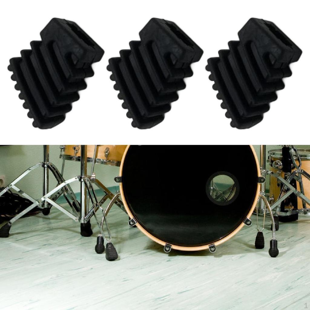 3x Drum Stand Feet Non Slip Maintenance Covers Replace Leg Protectors Hardware Caps ,Cymbal
