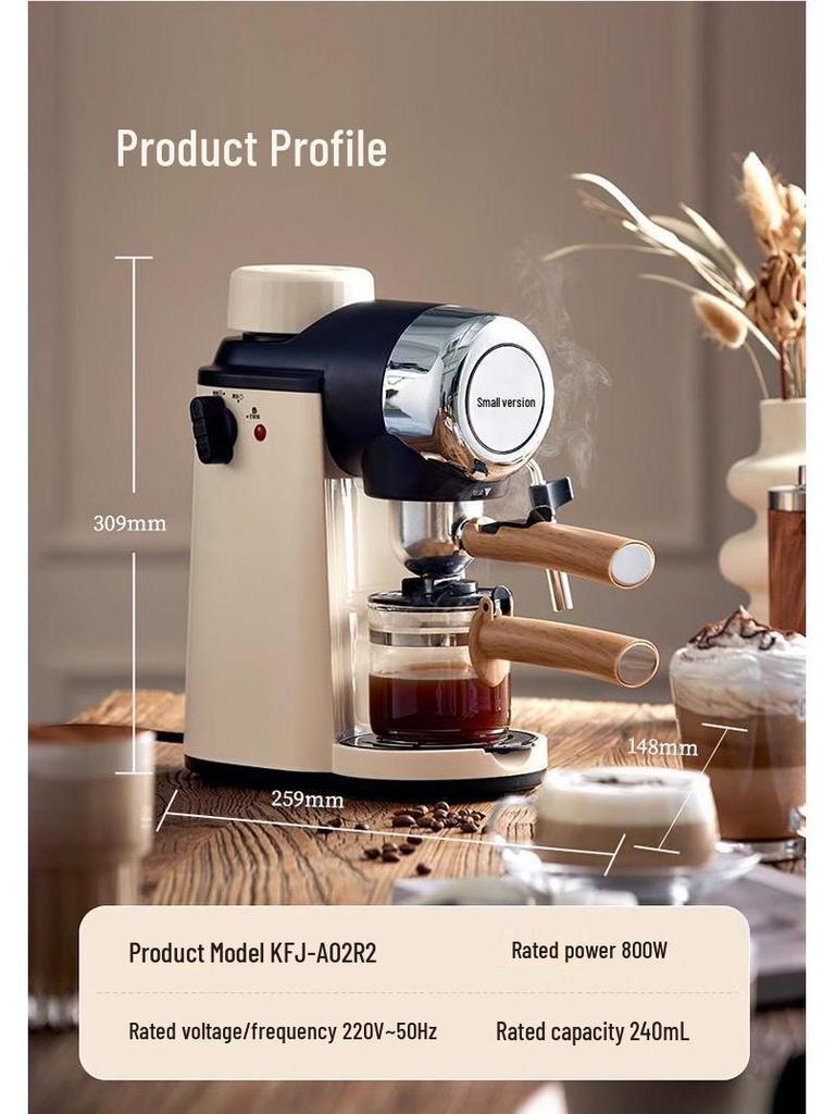 Little Bear Semi-Automatic Espresso & Coffee Maker for Home and Office
