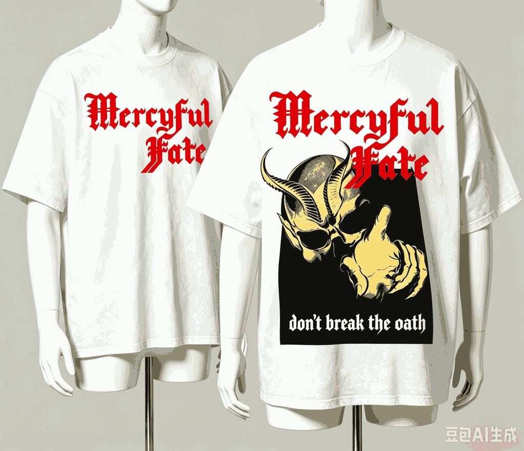 Mercyful Fate Футболка в подарок для фанатов Унисекс Унисекс Харадзюку Оверсайз Унисекс С коротким рукавом Уличная одежда Высокое качество Для пар Ретро Мягкая