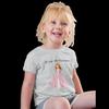 T-shirt enfant - Princesse - Gris - Manches courtes - 100% polyester - Confortable