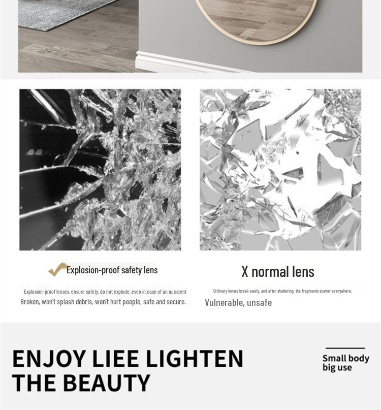 Настенное зеркало в полный рост для спальни девочки - Не требует сверления, Зеркало для примерок, достойное Инстаграма