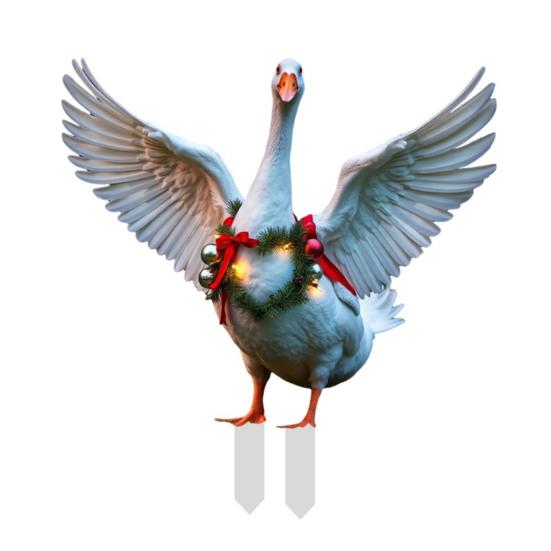 Рождественская утка садовый колышек плоский акриловый двор художественный знак украшения водонепроницаемый уличный рождественский колышек для