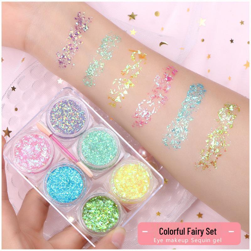 Bling Eye Makeup Stickers: Glitter Stars & Pearlescent Gel Eyeshadow for Fairy Stage Sparkle