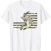 Fishing Camouflage US American Flag Bass Fish FisherUnisex Camo TShirt