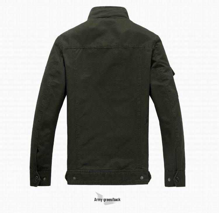Мужская хлопковая куртка в военном стиле 2023 года для весны и осени