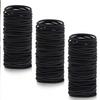 Women & Girls' Black Elastic Hair Ties – Solid-Color Ponytail Bands, Simple & Durable Women's Hair Accessories