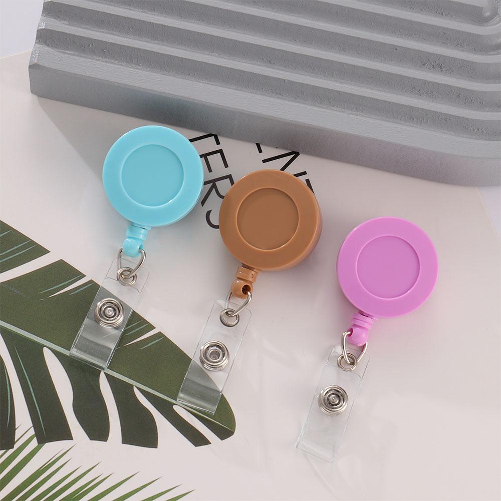 Exhibition Office Supplies Badge Holder ID Name Card Retractable Badge Reel Pull Buckle Badge Clip