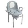 Прикроватный туалетный стул, 3 уровня регулировки высоты, с мягкой обивкой из полиуретана, противоскользящий, с герметичной крышкой и 2 внутренними ведрами для взрослых