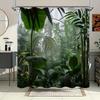 Тропический лиственный пейзаж занавеска для душа для ванной машинная стирка, стильная декоративная занавеска для душа с 12 крючками