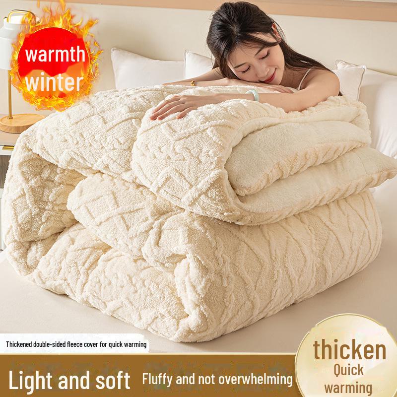 Двусторонняя основа из овечьей шерсти - толстое зимнее одеяло для студентов