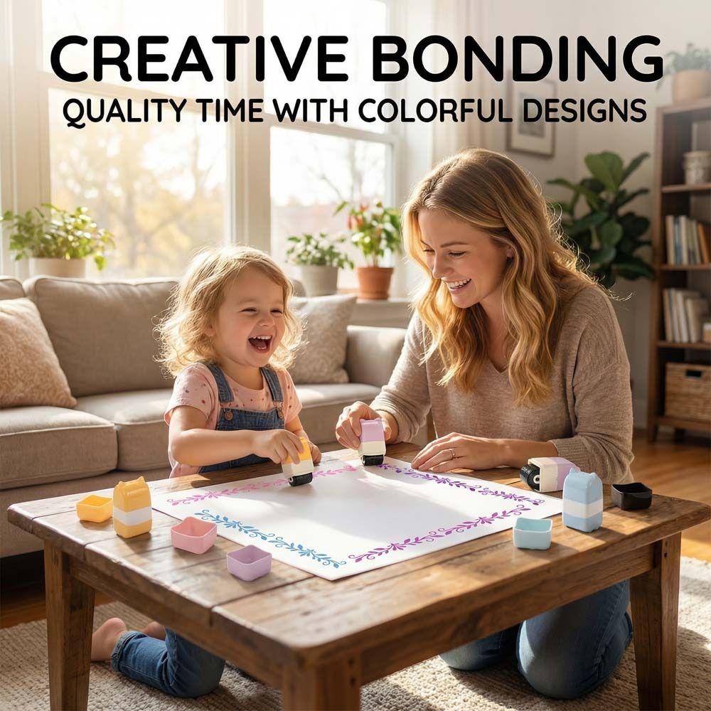 Convenient Pattern Roller Stamp Score Printing Painting Graffiti Gifts Toy Diary Album