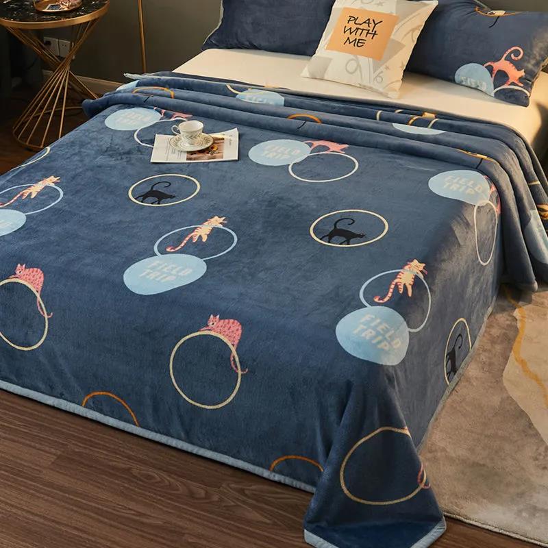 Зимние толстые двухслойные одеяла, теплое одеяло с ворсом для спальни, бархатное двухслойное одеяло, пододеяльник для общежития, одеяло