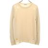 Italian Alpaca Blend Long Sleeve Damage Processing Sweater Knit Men's Used
