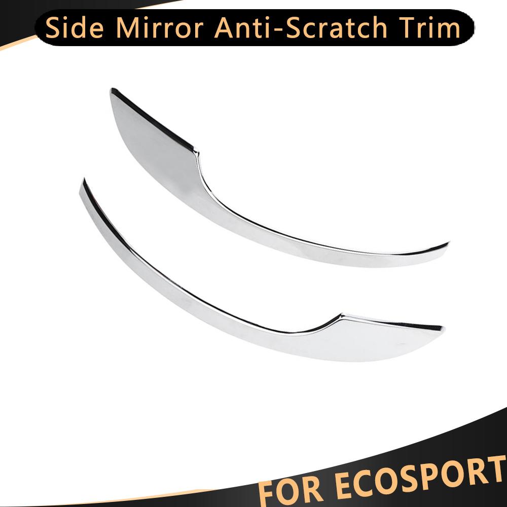 2Pcs Chrome Car Rearview Mirror Side Mirror Anti-Scratch Trim Sticker Cover Strip for Ford Ecosport 2013 -