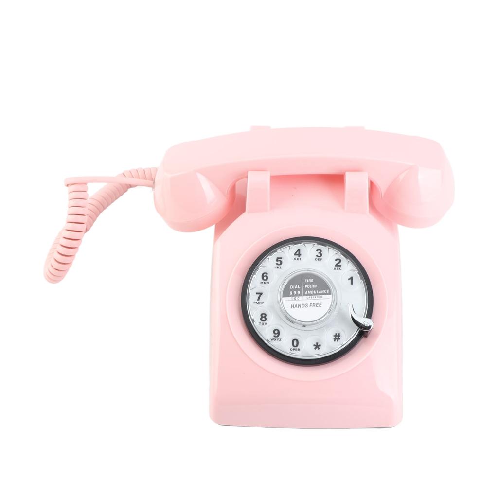 Ретро-роторный стационарный телефон 60-х годов, старомодный классический дисковый циферблат, проводной стационарный телефон, желтый