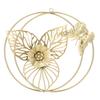 Gold Flower Butterfly Wall Decor Light Luxury Butterfly Wall Sculptures for Bedroom Livingroom