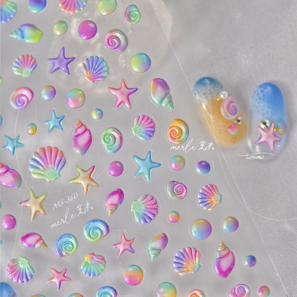 Яркие кристальные красочные ракушки наклейки для ногтей своими руками изготовление креативных декоративных наклеек