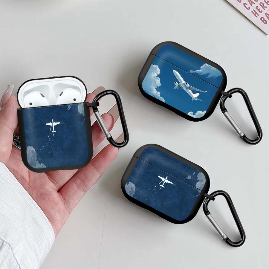 Глубокий Синий Облачный Морской Самолет Чехол Для Airpods Pro 4 3 Pro2 1 Pro3 2 Чехлы Для Наушников Обложка