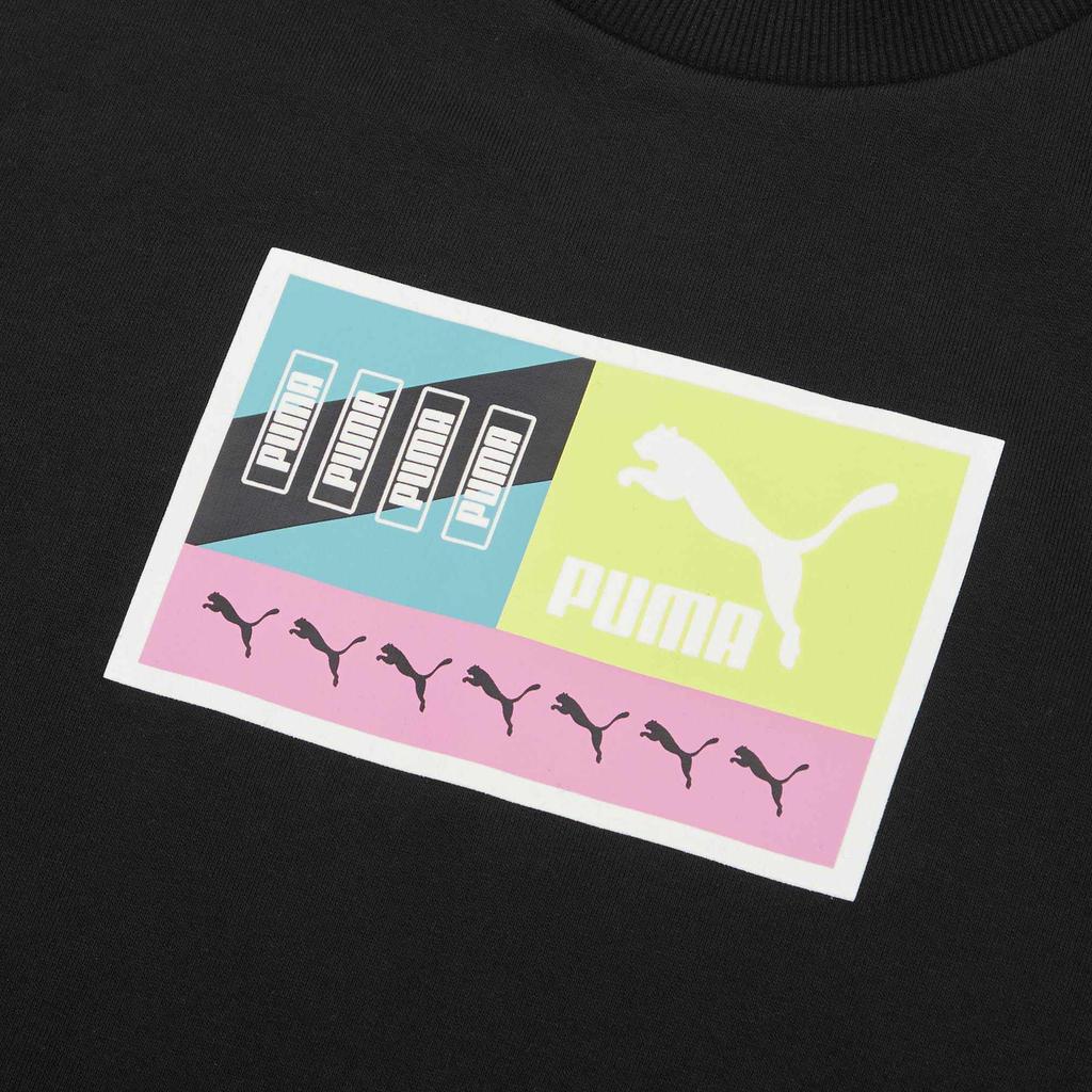 Puma Повседневная толстовка с круглым вырезом и принтом логотипа, мужские топы, черный 535326-01