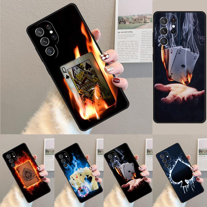 Силиконовый чехол для телефона с изображением карт покера (Mystery Poker Card) для Samsung Galaxy note 10 pro S26 S25 S24 S23 S22 S21 Plus S25Ultra Capa Cover